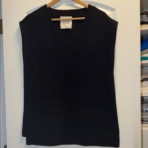 COS navy V-Neck Women's Sweater